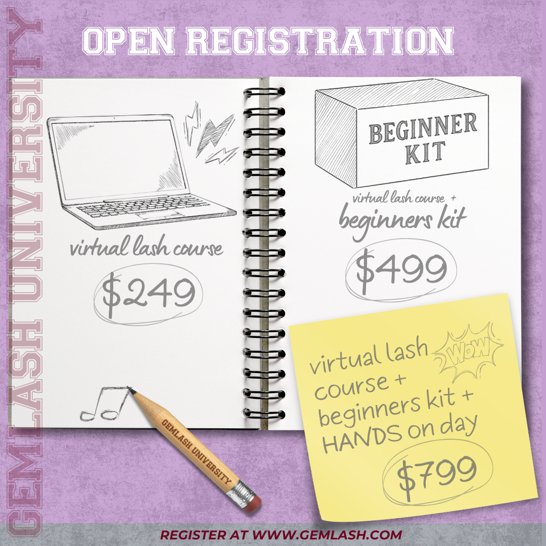 Gem Drop  Eyelash Extension Virtual Master Class