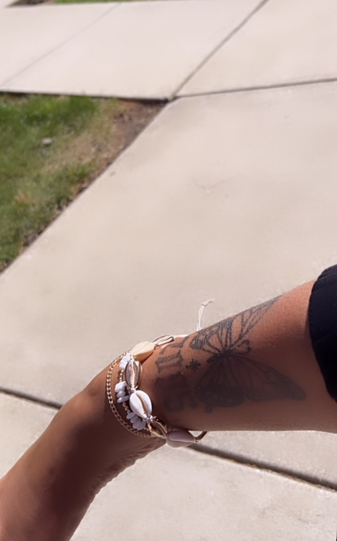 Cowrie shell anklet