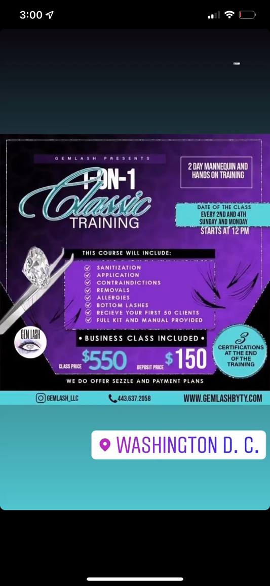 2 Day Classic Lash Training