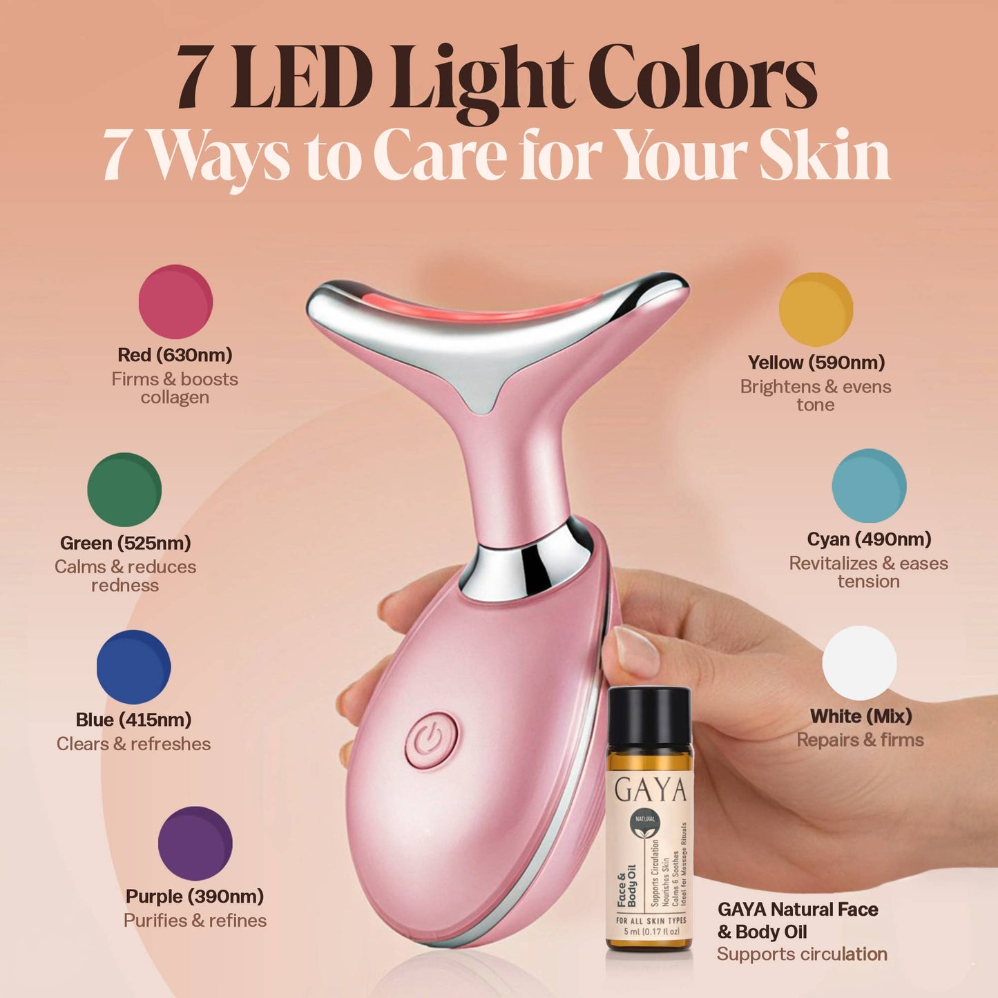 Red Light Therapy 7-in-1 Beauty Wand – Lift, Glow & Smooth