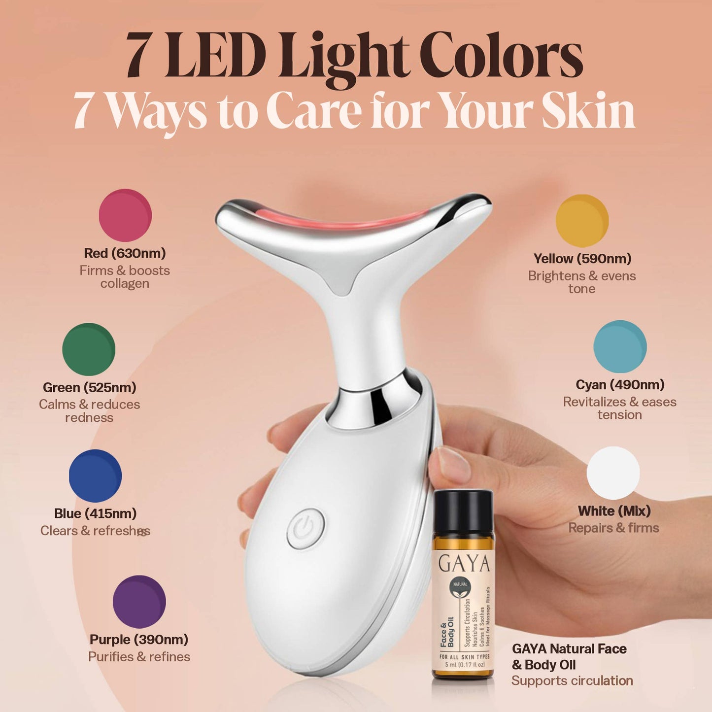 Red Light Therapy 7-in-1 Beauty Wand – Lift, Glow & Smooth