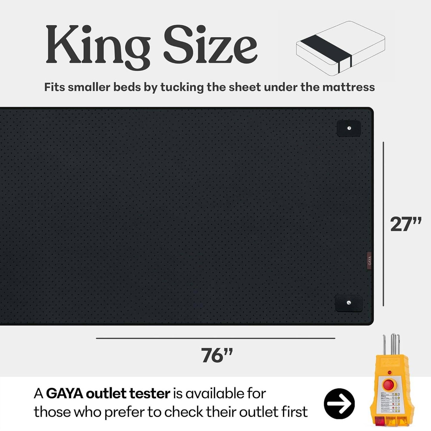 Grounding Mat for Bed – Better Sleep & Inflammation, King