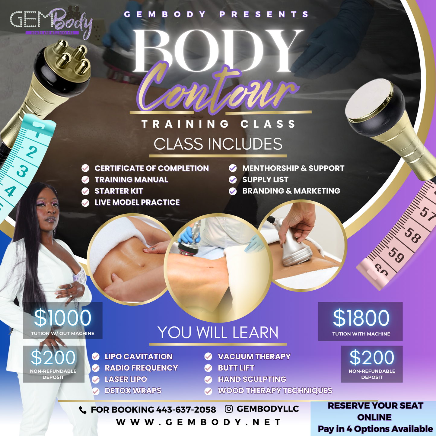 GemBody Body Contouring Certification | Cavitation & Sculpting Training