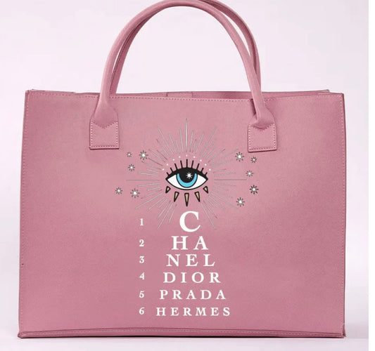 I See No Evil Eye Chart Handbag